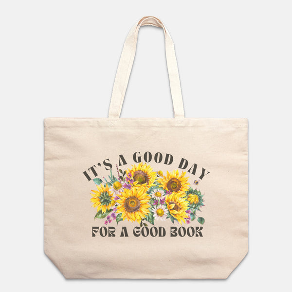 It's a Good Day for a Good Book tote