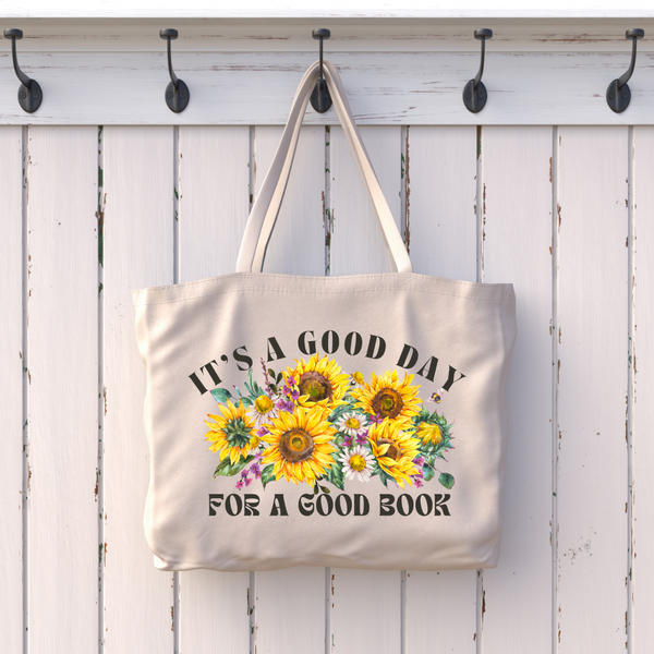 It's a Good Day for a Good Book tote