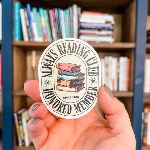 Always Reading Club Sticker